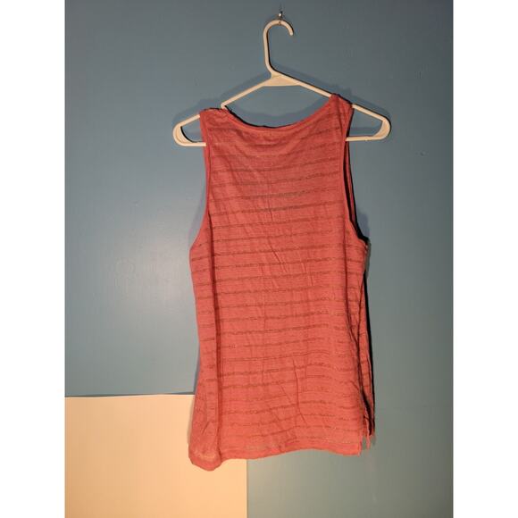 Monoprix Femme Womens Pink And Gold Striped Tank Top Size 2 - Picture 6 of 6